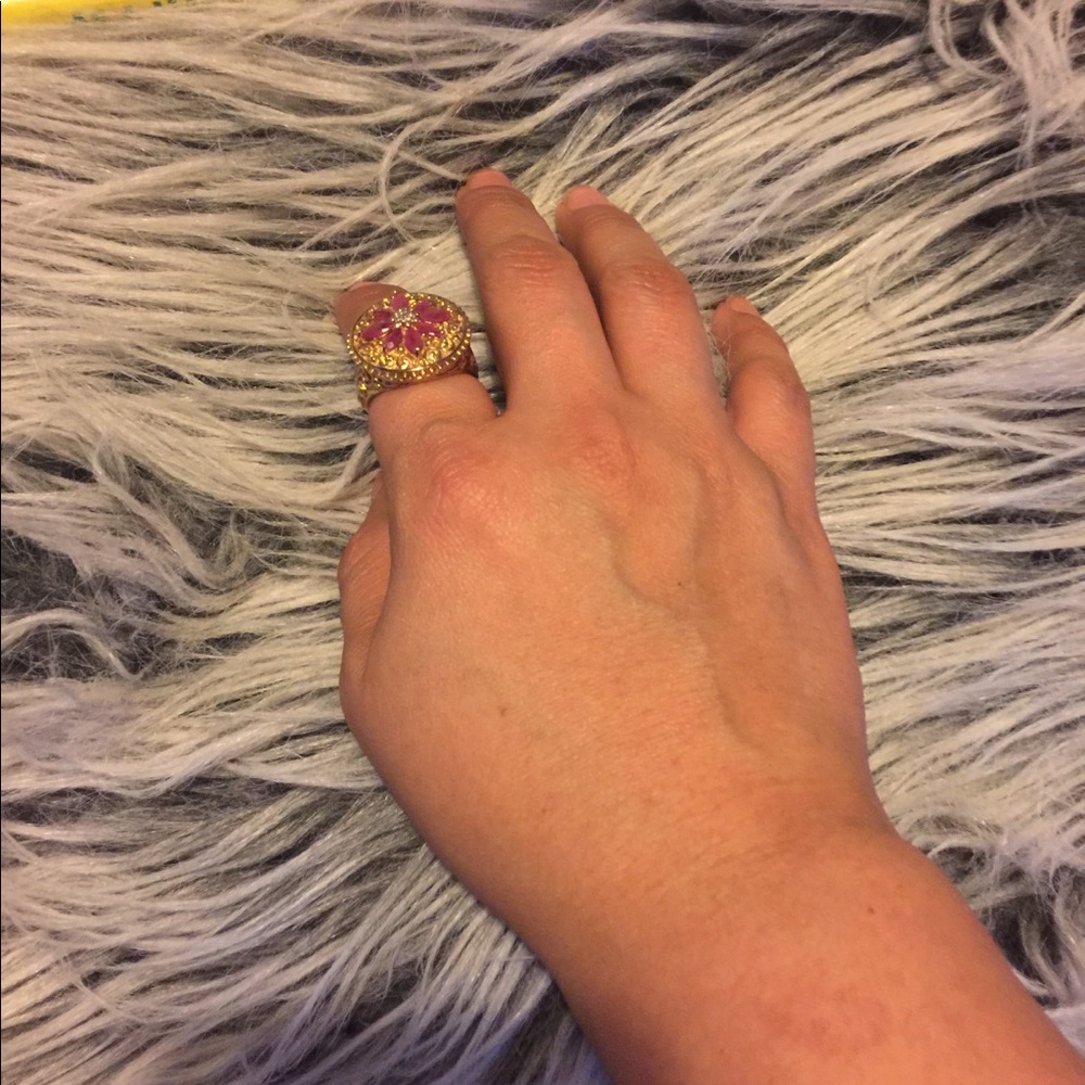 14k Over Silver Ruby Ring - image 6